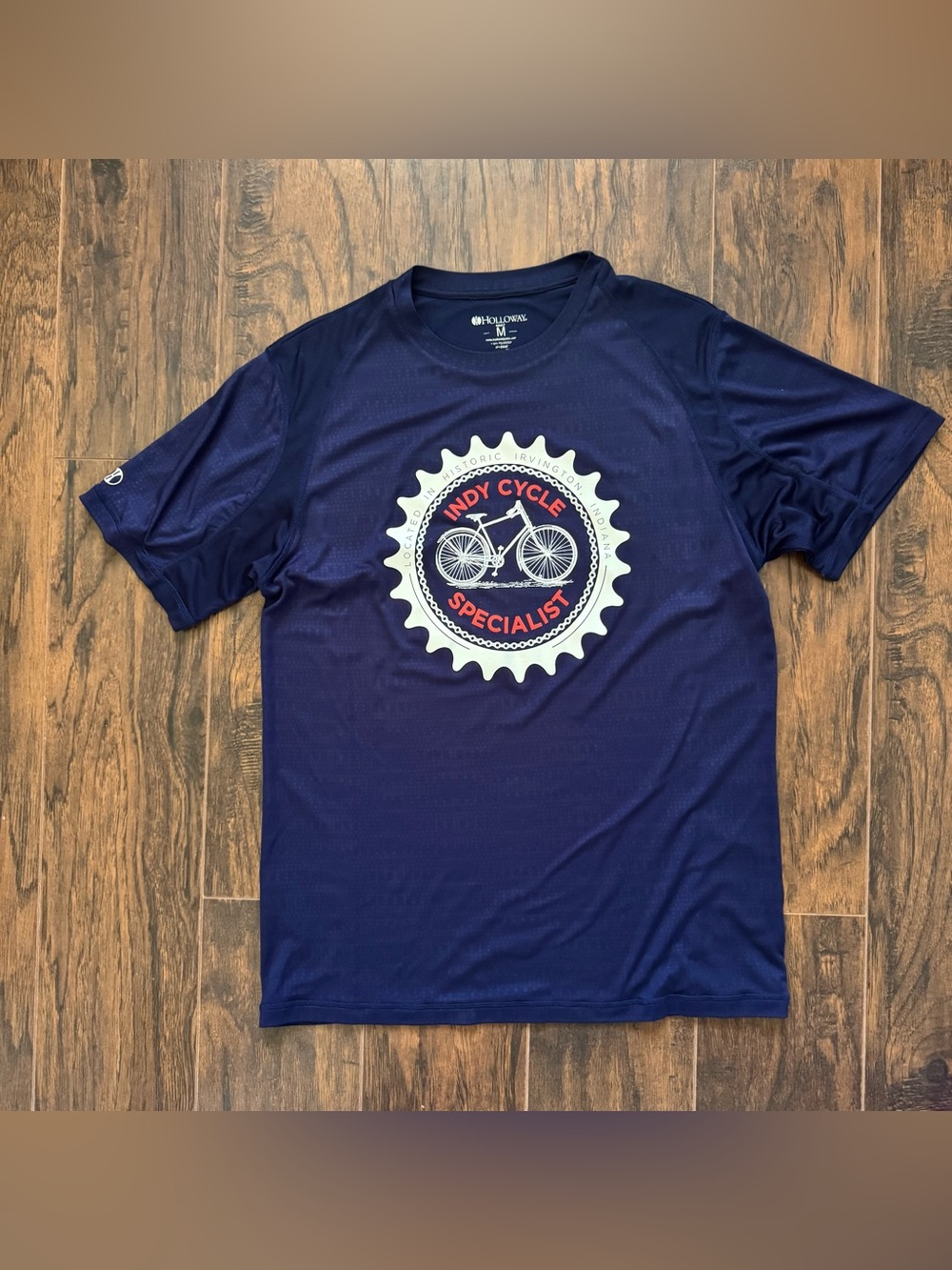 Holloway Size Medium Navy Cycling Jersey Featuring Indy Cycling Graphic